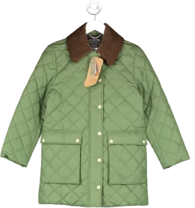 J.CREW Green Heritage Quilted Barn Jacket With Primaloft UK XS