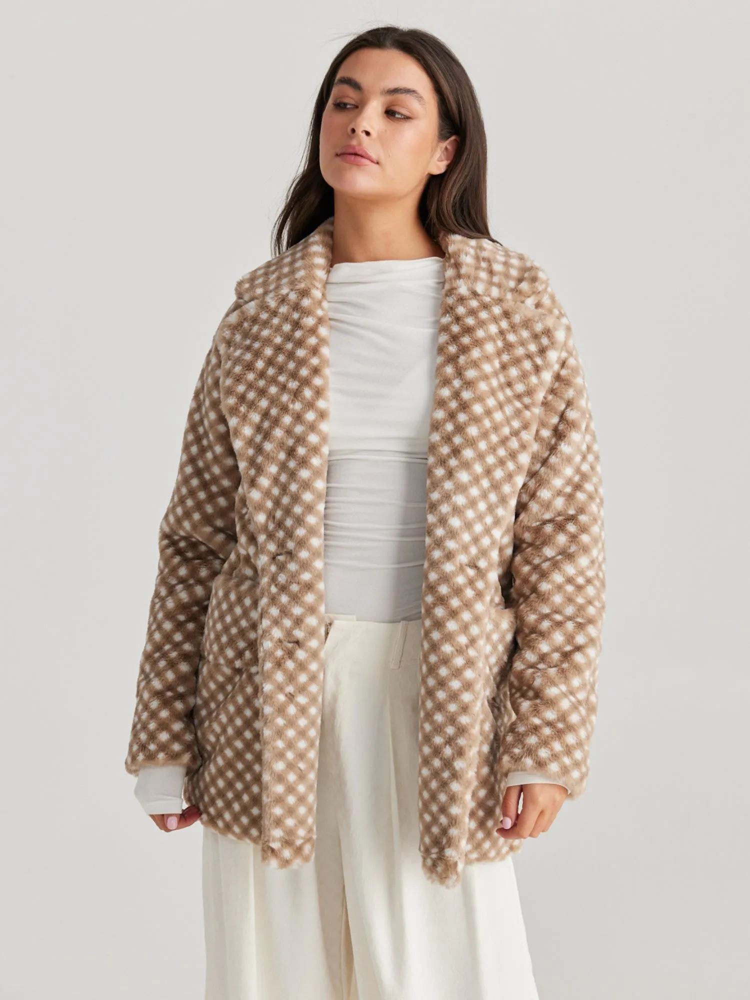 Joey Jacket | Taupe Check