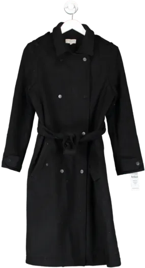 Labeca Black Wool Trench Coat UK S