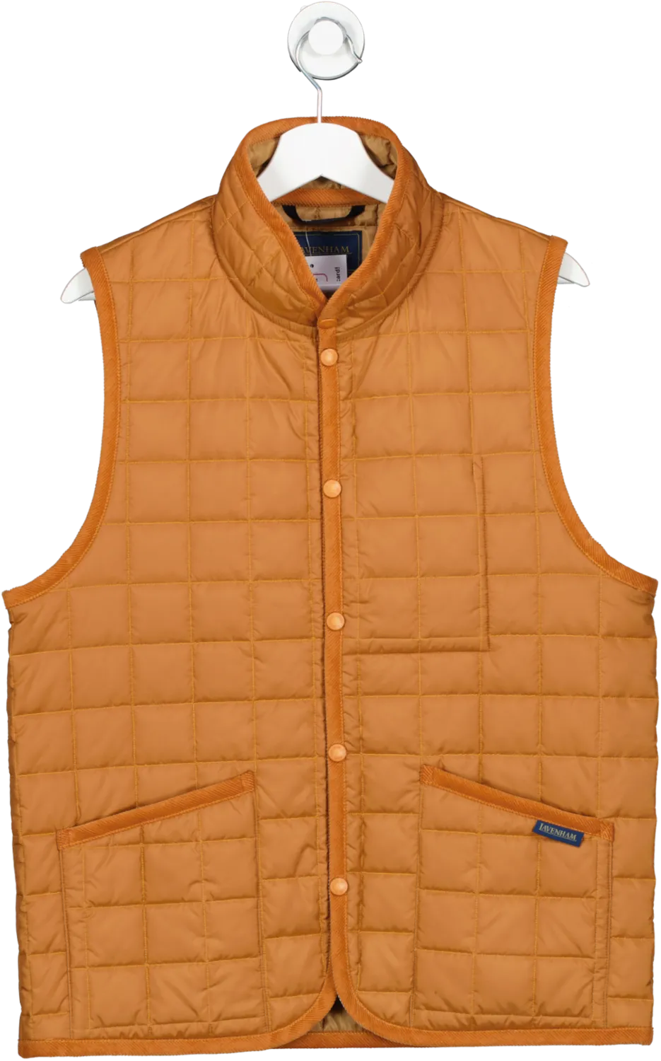 LAVENHAM Orange Quilted Gilet UK M