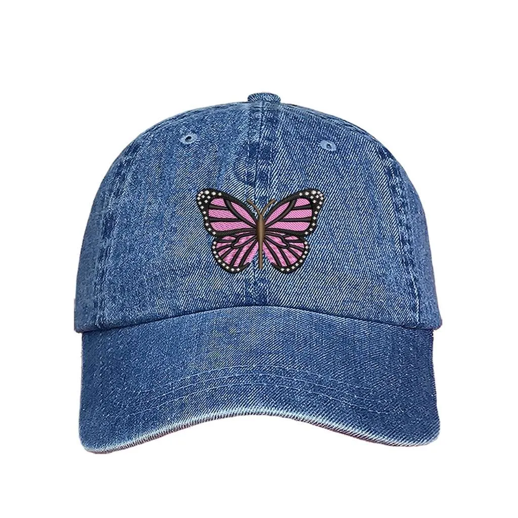 Light Pink Butterfly Baseball Hat - Spring Baseball Cap