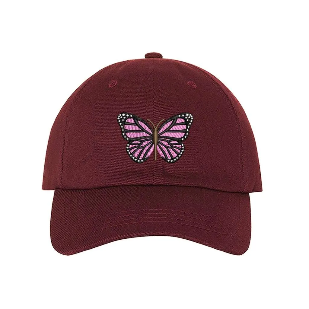 Light Pink Butterfly Baseball Hat - Spring Baseball Cap