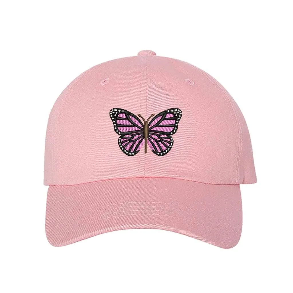 Light Pink Butterfly Baseball Hat - Spring Baseball Cap