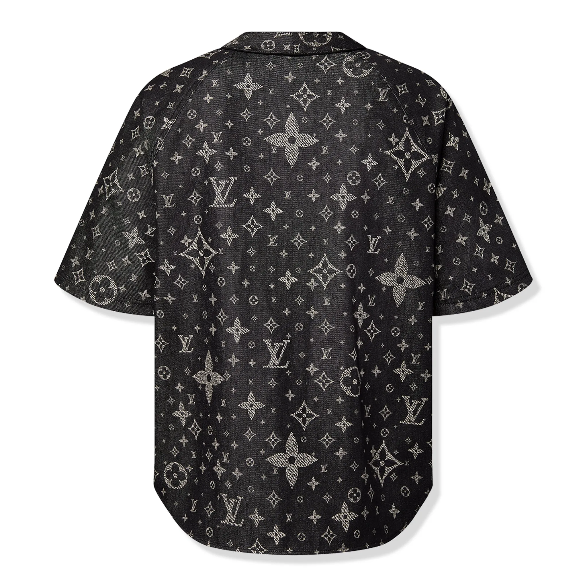 Louis Vuitton Monogram Denim Black Baseball Shirt