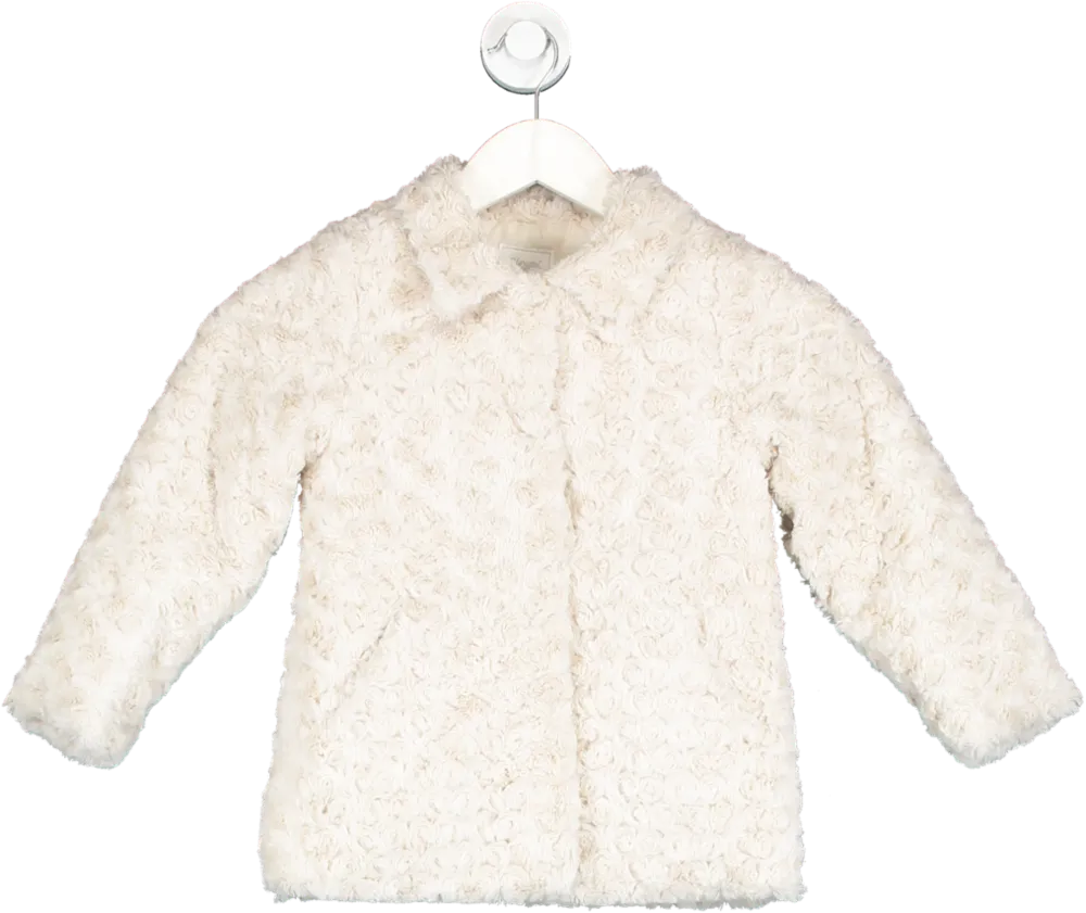 Mayoral Cream Faux Fur Coat 5 Years