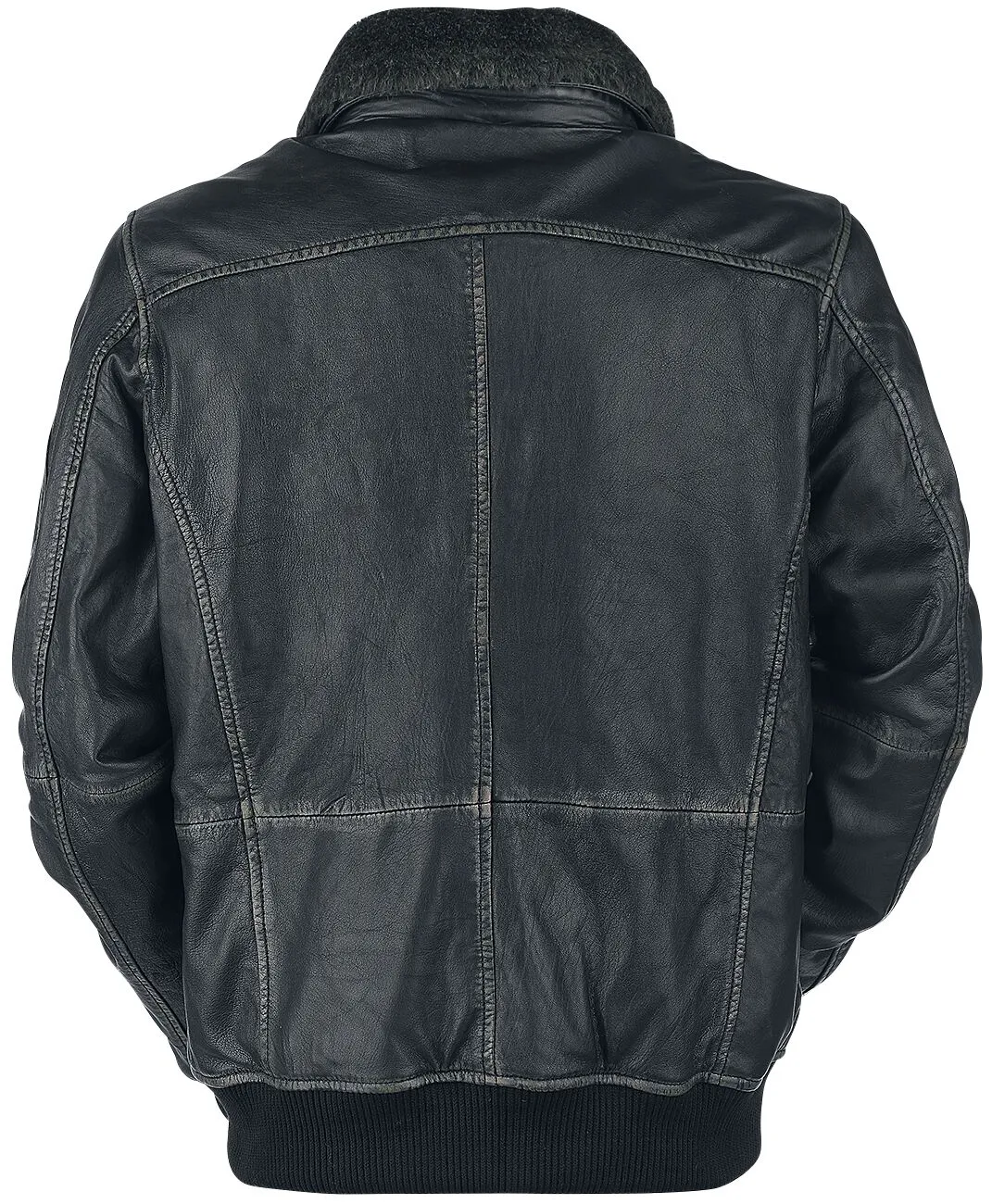 Mens Bike Racer Black Leather Jacket