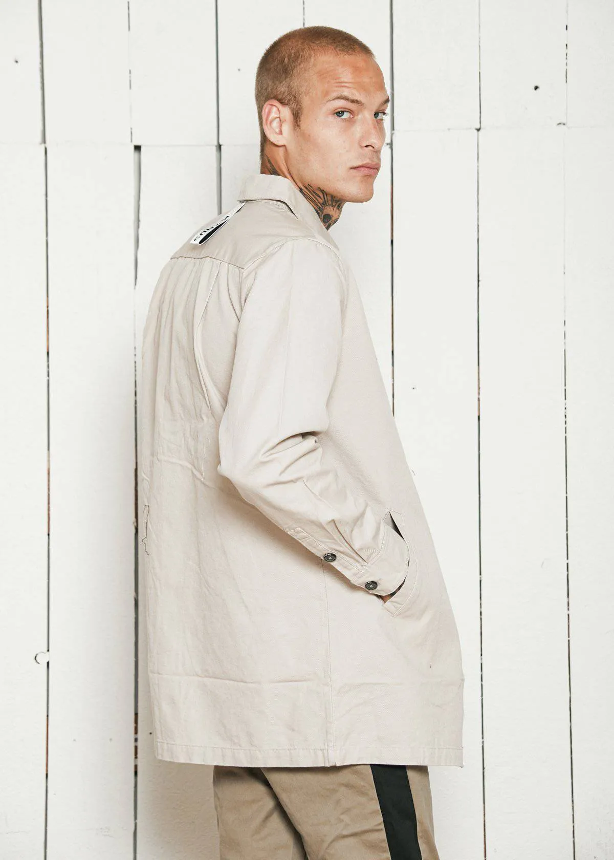 Men's Calvin Shirt Jacket Shirt in Taupe