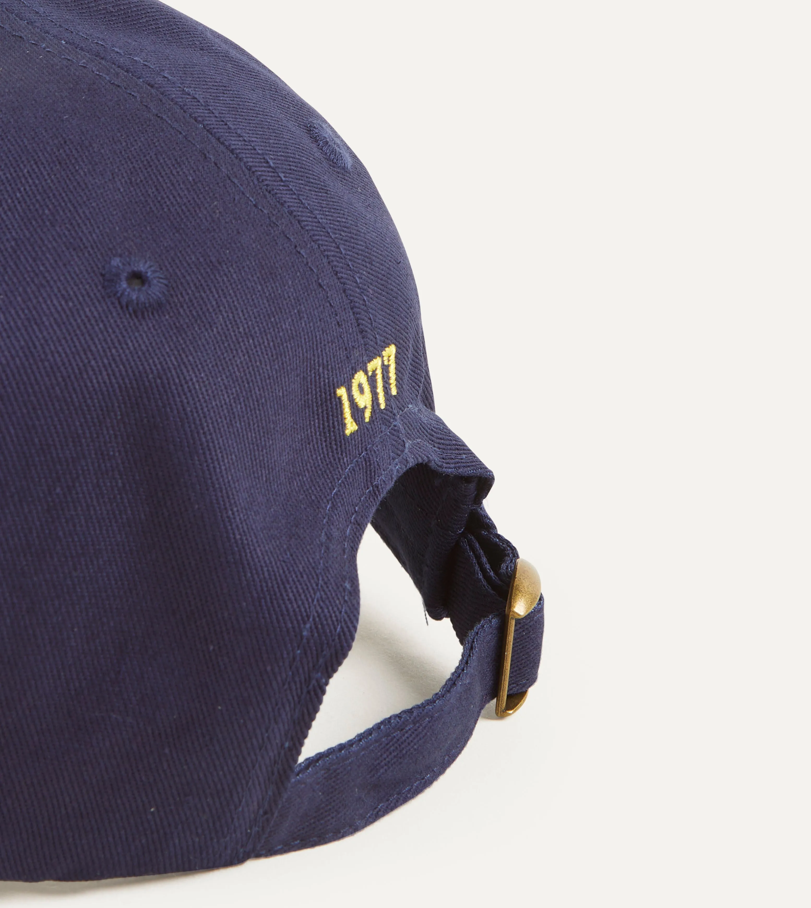 Navy Crest Emblem Cotton Twill Baseball Cap