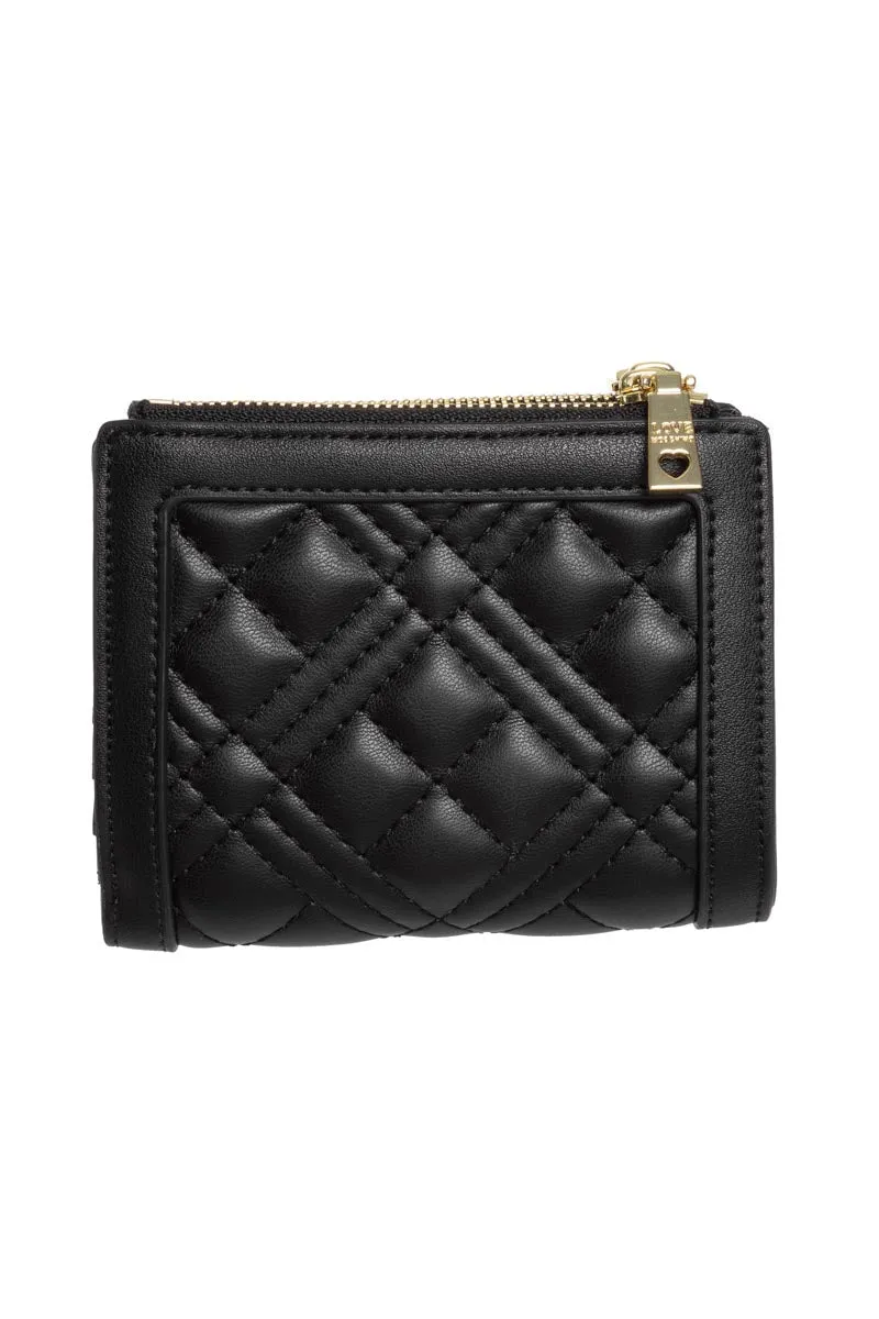 Portafoglio Quilted Pu - Nero