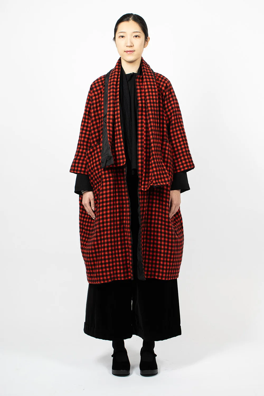 Quilted Reversible Coat Black/Red