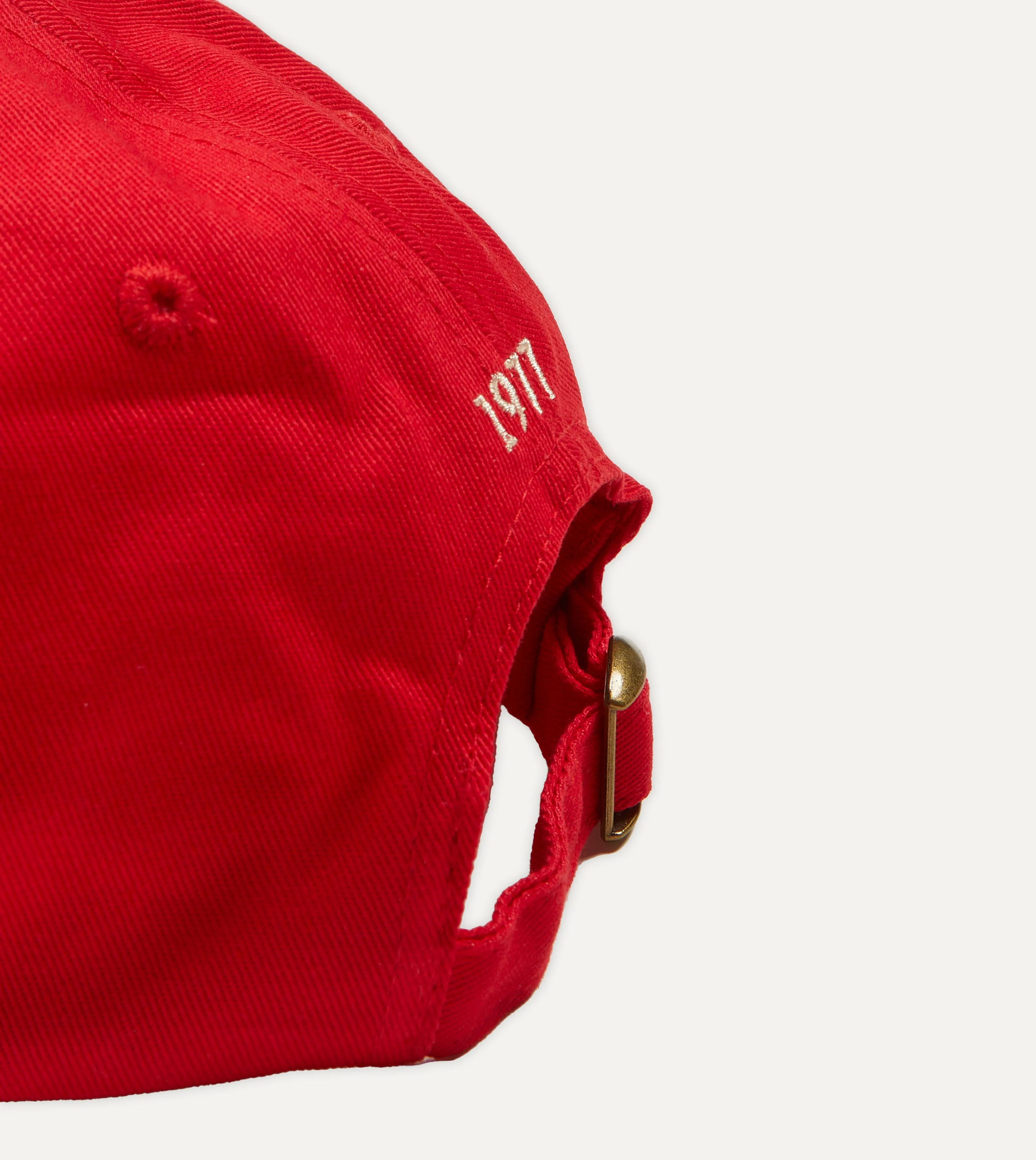 Red 'D' Flag Emblem Cotton Twill Baseball Cap