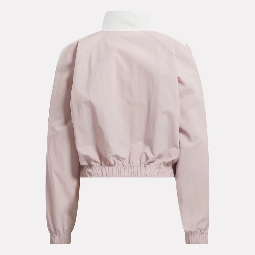 REEBOK WOMEN'S CLASSICS FRANCHISE PINK/WHITE JACKET