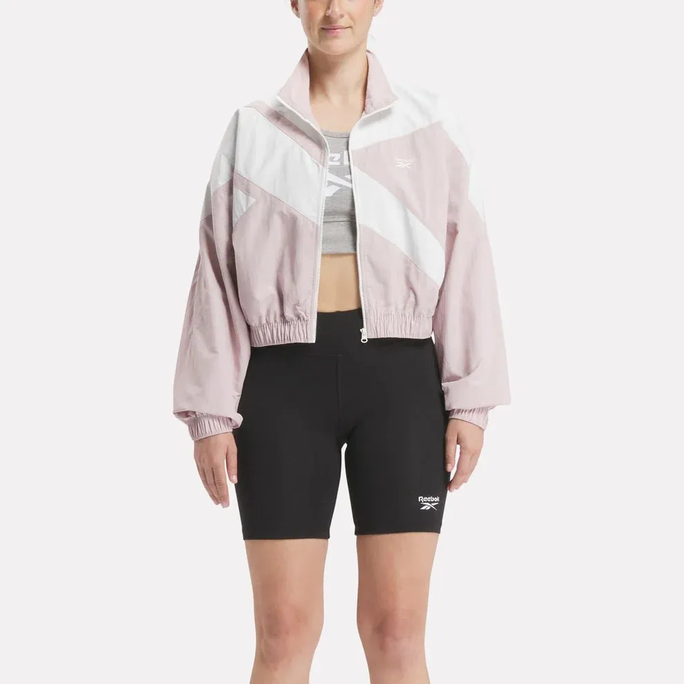 REEBOK WOMEN'S CLASSICS FRANCHISE PINK/WHITE JACKET