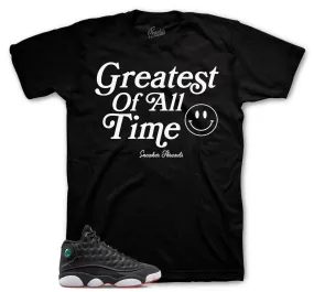 Retro 13 Playoff Shirt - Goat - Black