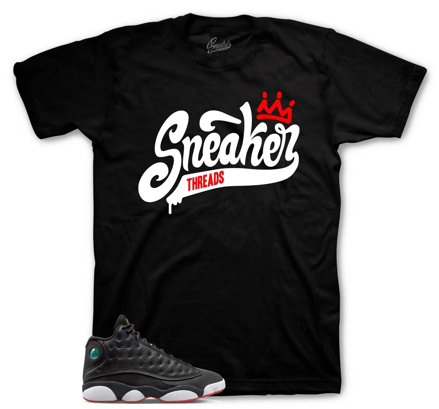 Retro 13 Playoff Shirt -  ST Crown - Black