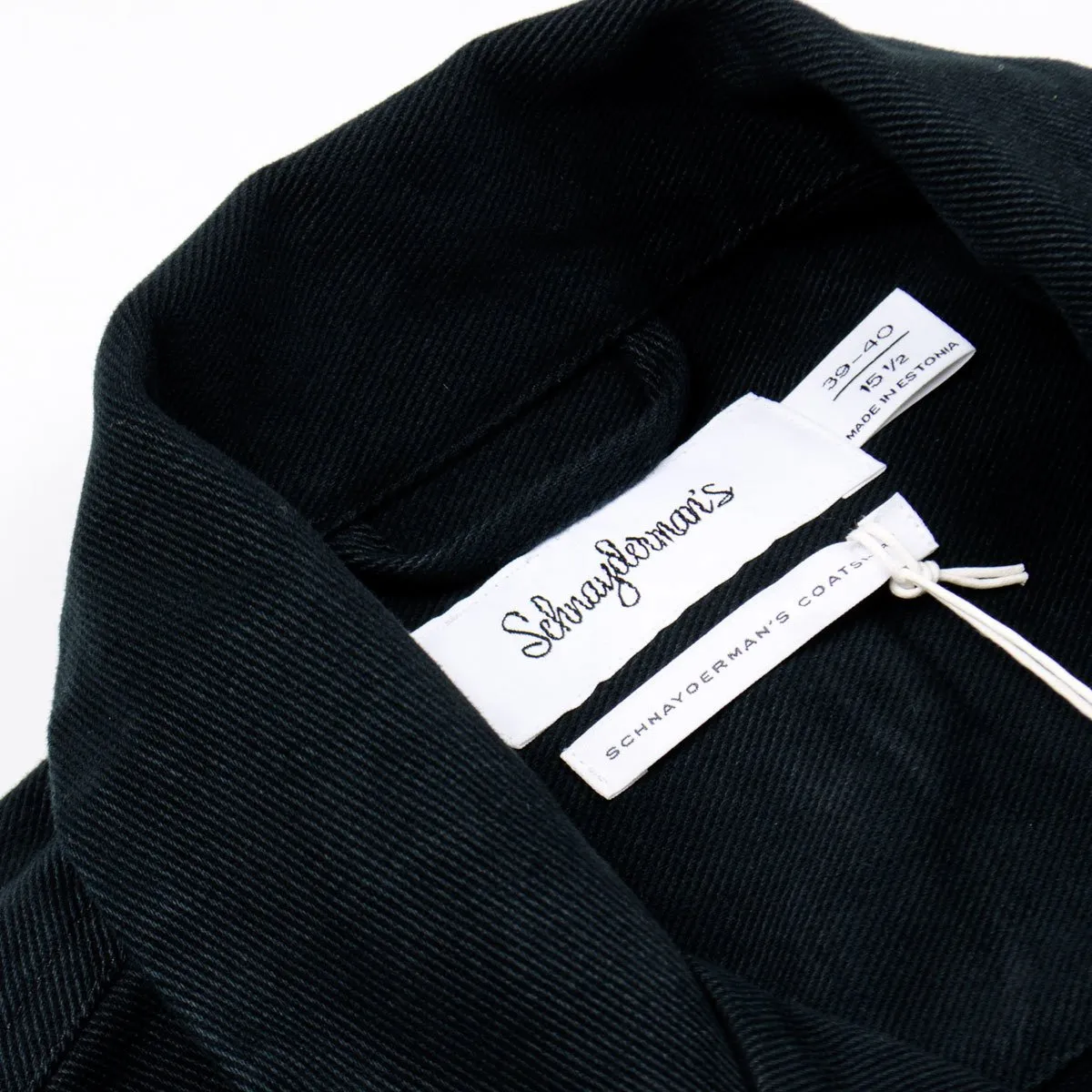 Schnaydermans Black Twill Coat Shirt - Versatile and Stylish Layering Piece