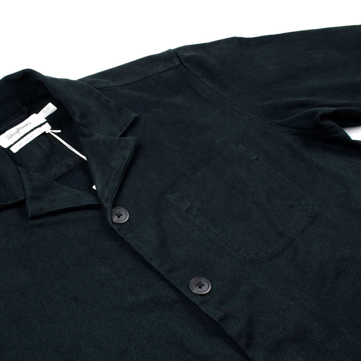 Schnaydermans Black Twill Coat Shirt - Versatile and Stylish Layering Piece