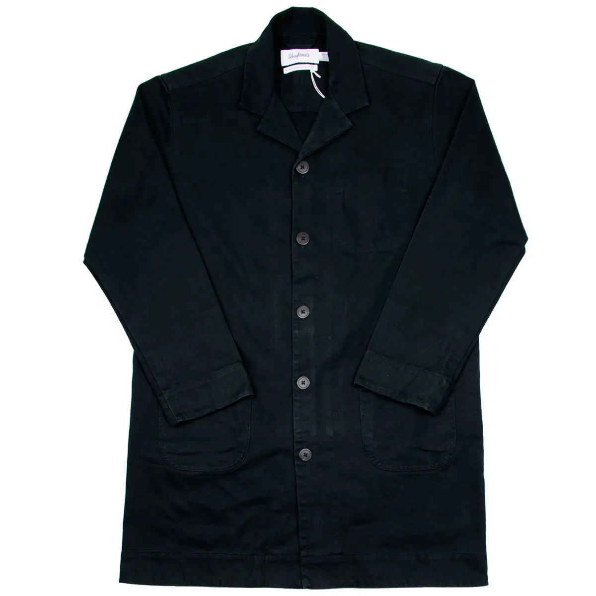 Schnaydermans Black Twill Coat Shirt - Versatile and Stylish Layering Piece