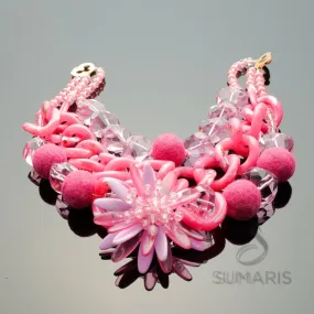 SO PINK OOAK STATEMENT NECKLACE