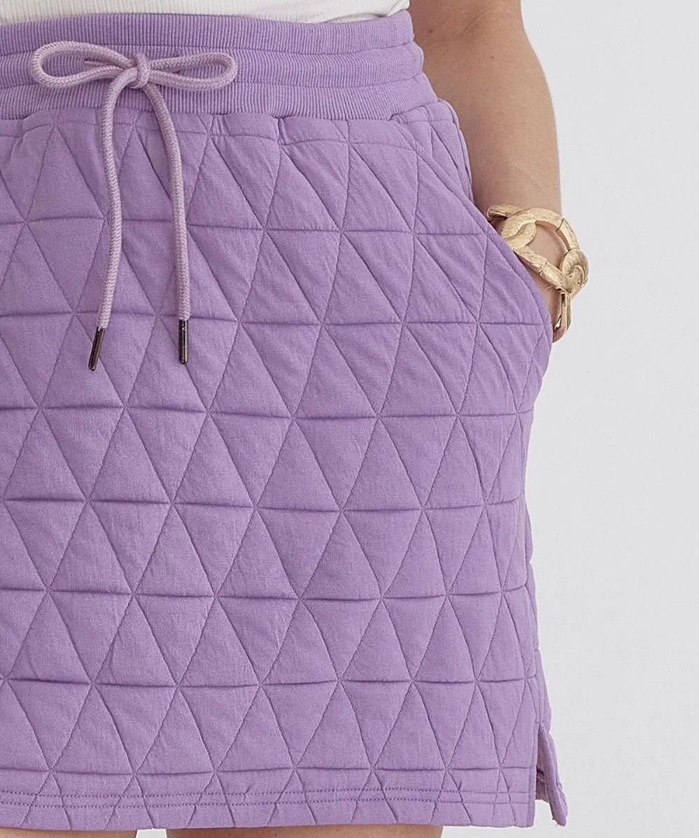 Soft Quilted Skirt - Lavender