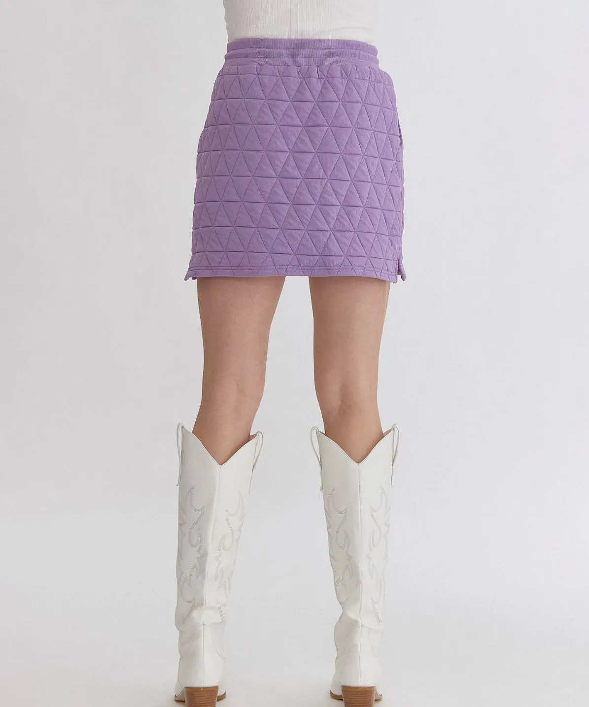 Soft Quilted Skirt - Lavender