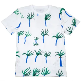 Soulland - Miles T-shirt with Allover Print - White