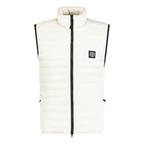 STONE ISLAND QUILTED GILET LIGHT PEACH