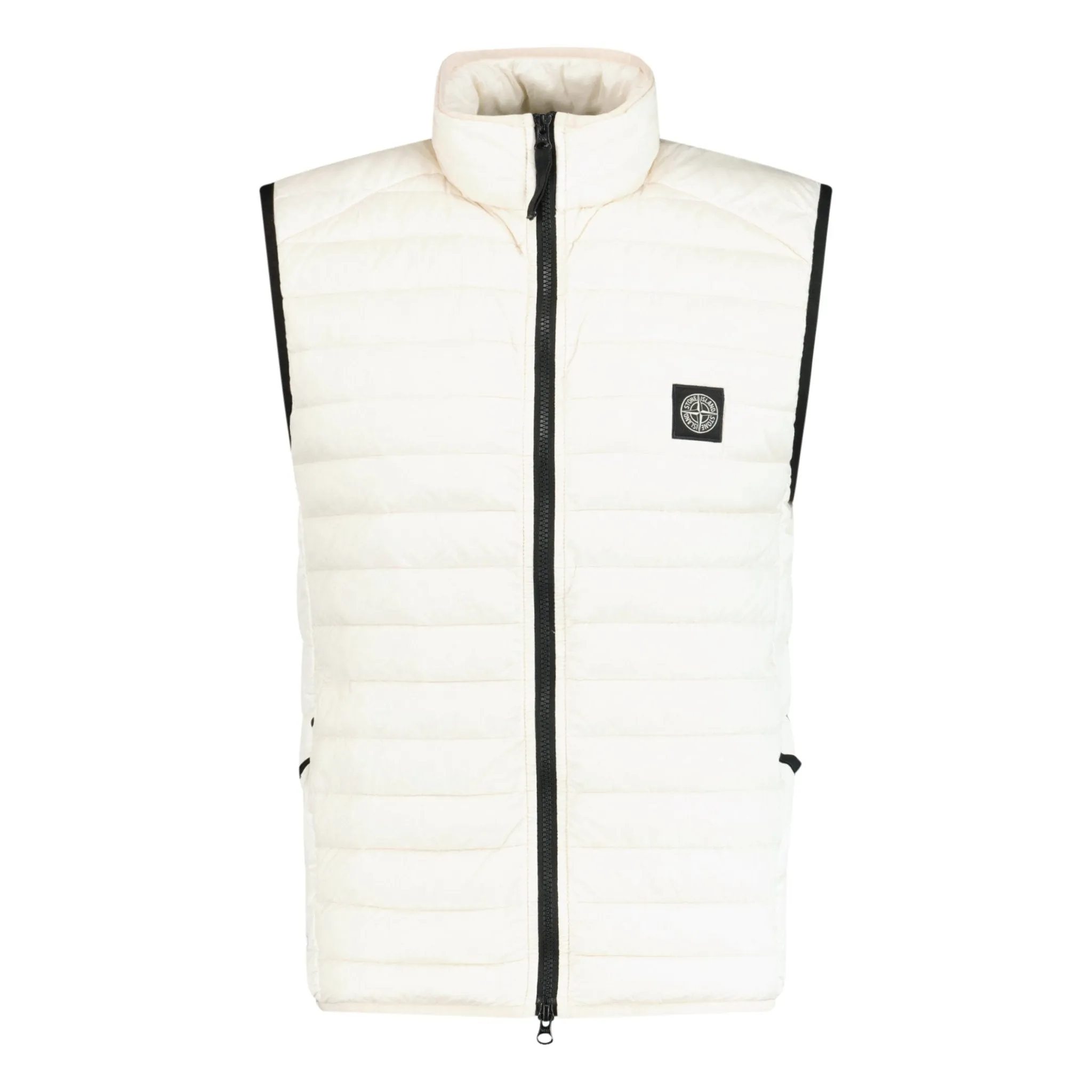 STONE ISLAND QUILTED GILET LIGHT PEACH