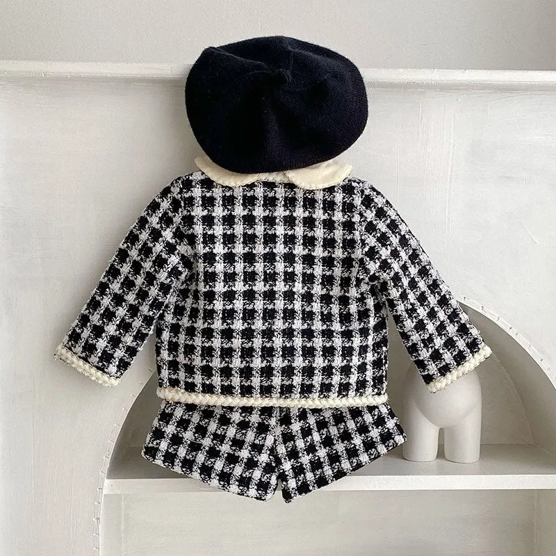 Stylish Geometric Baby Girls' Coat