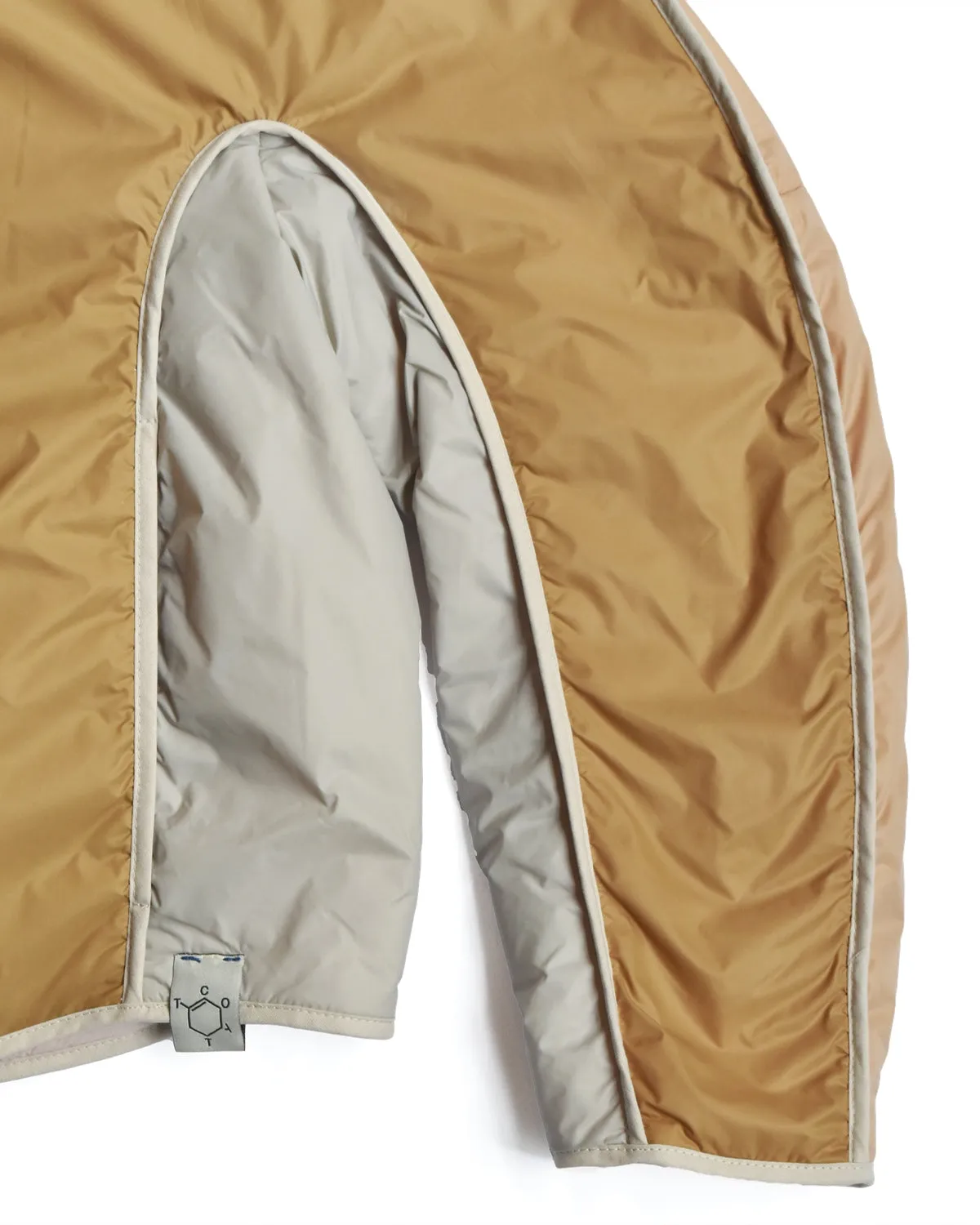 T-Coat Tonal Beige Lightweight Down Bomber