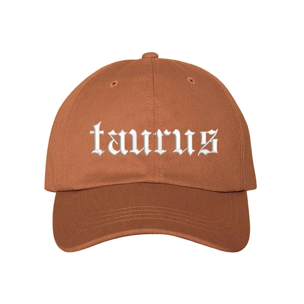 Taurus English Writing Baseball Hat