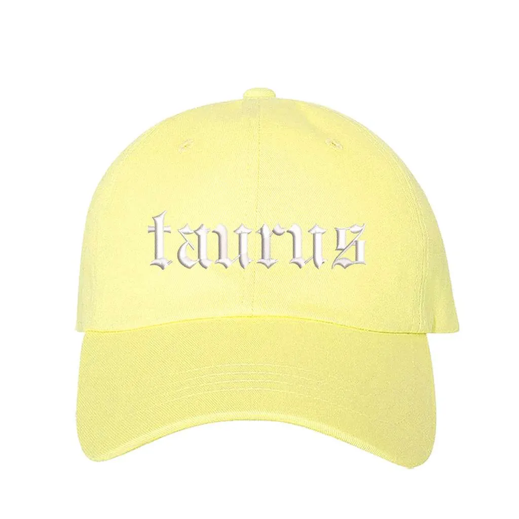 Taurus English Writing Baseball Hat