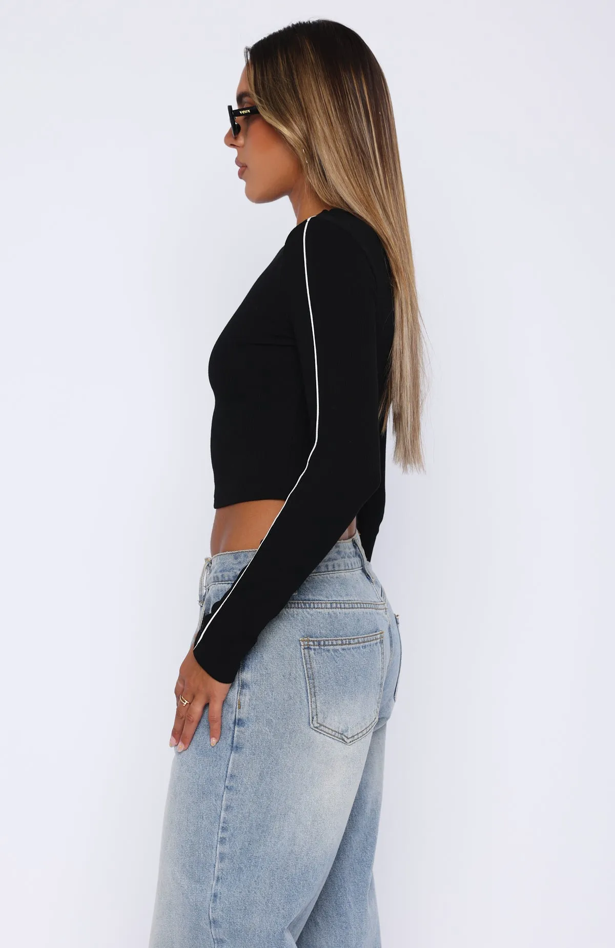 The Most Fun Long Sleeve Top Black