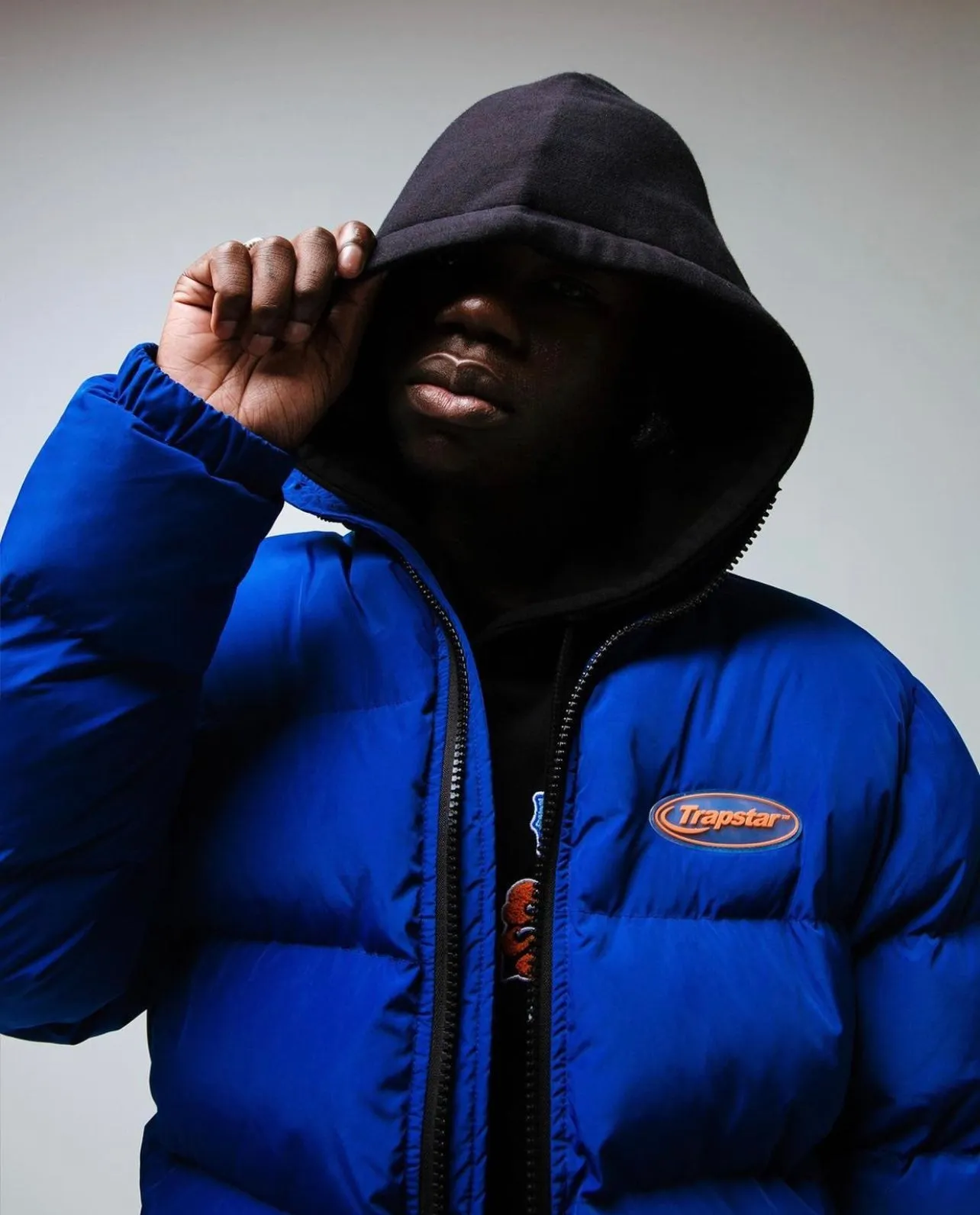 TRAPSTAR HYPERDRIVE PUFFER JACKET - BLUE/ORANGE