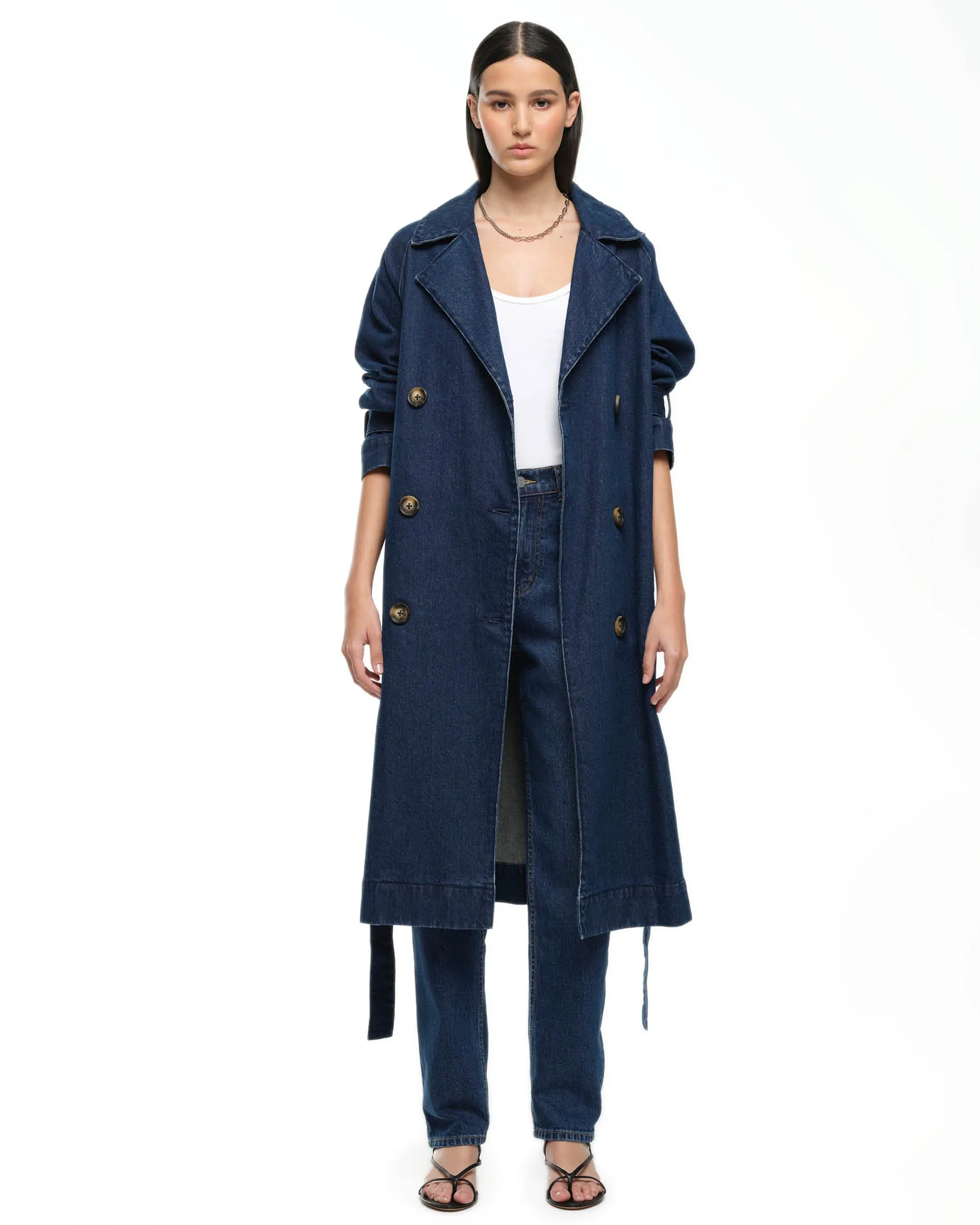 TRENCH COAT - DARK INDIGO