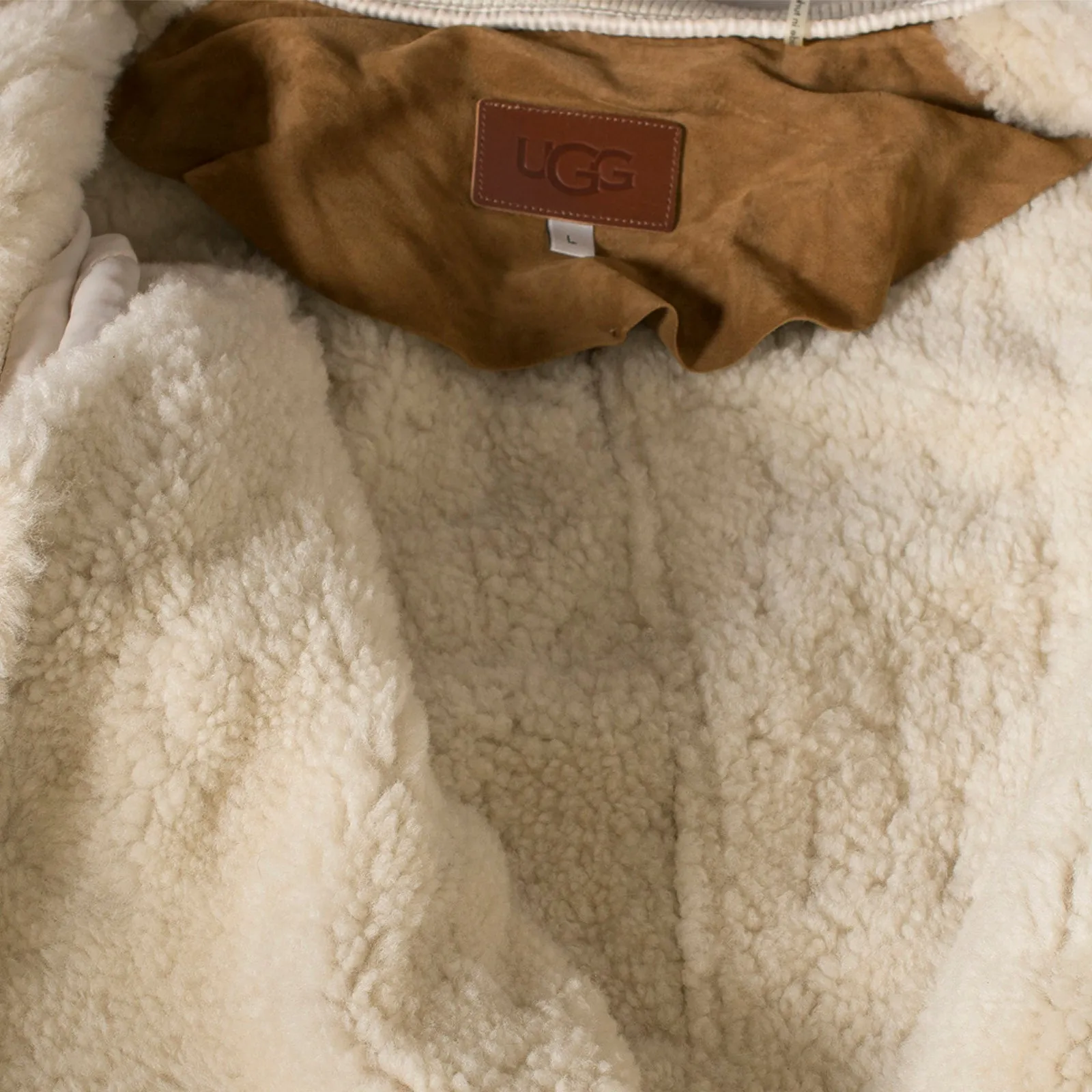 Womens UGG Chestnut Shearling Bomber Jacket - Cozy & Stylish Outerwear