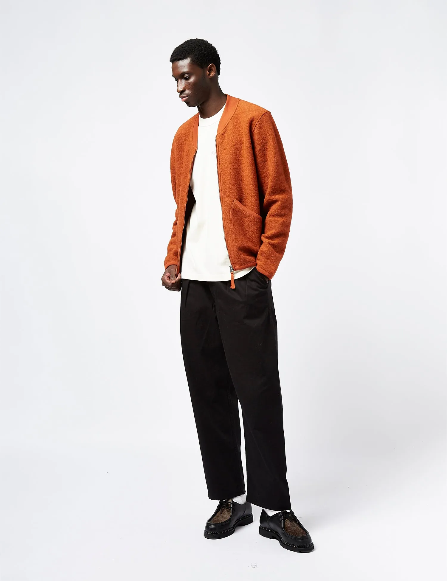 Universal Works Zip Bomber (Wool) - Orange