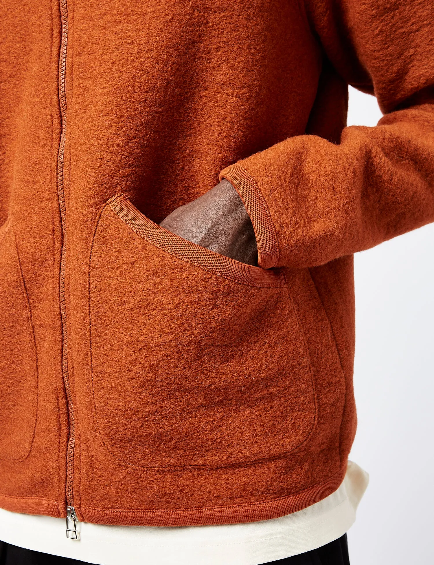 Universal Works Zip Bomber (Wool) - Orange