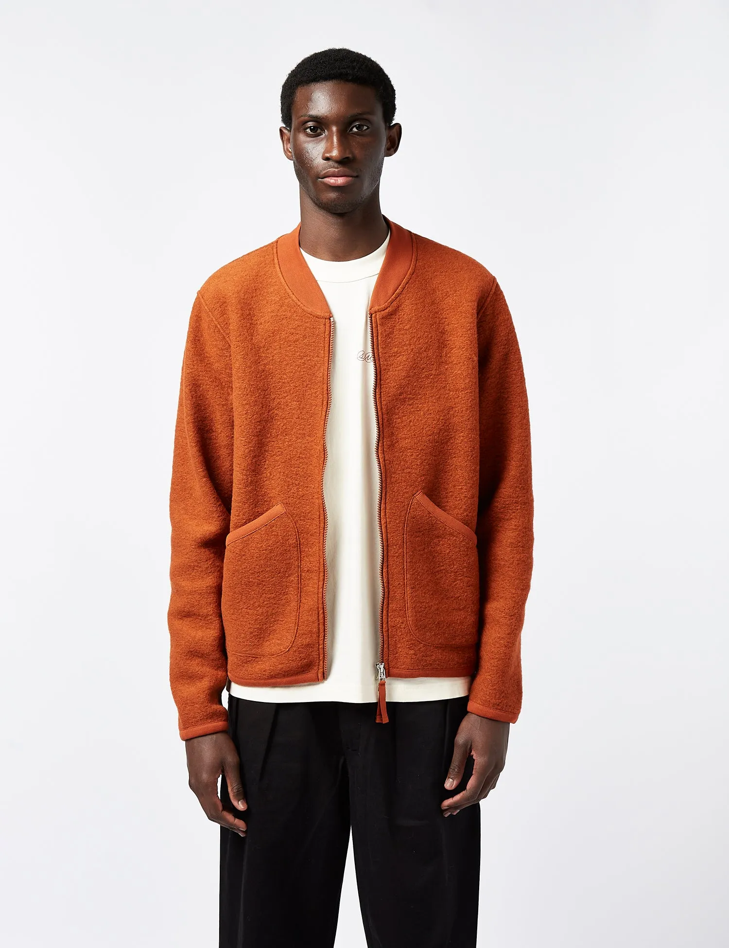 Universal Works Zip Bomber (Wool) - Orange