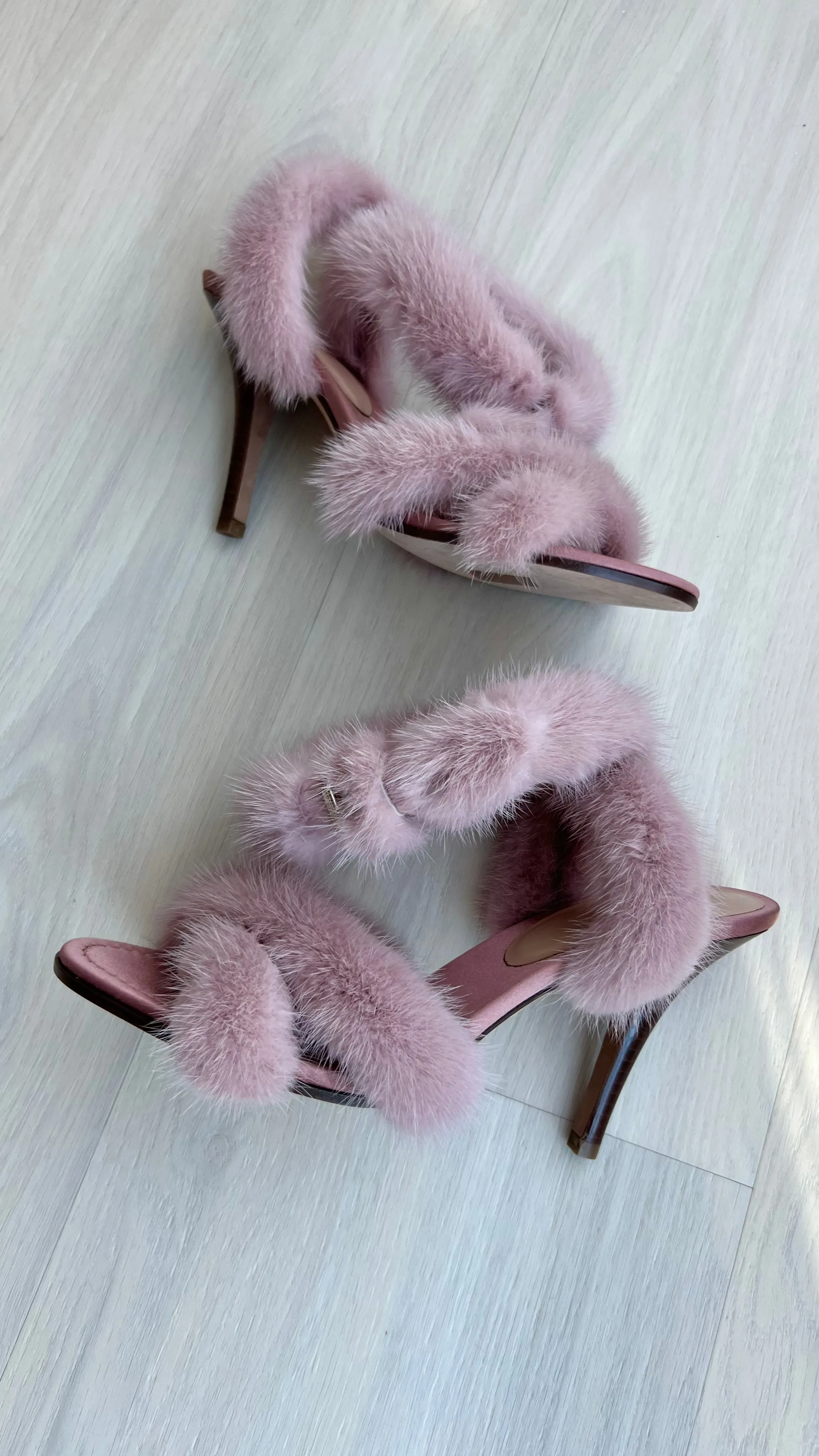 Valentino Mink Fur Heels