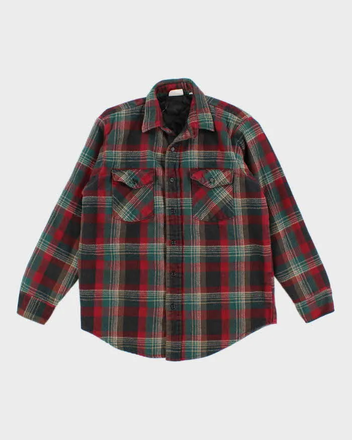 Vintage Men's Plaid Padded Over Shirt - M