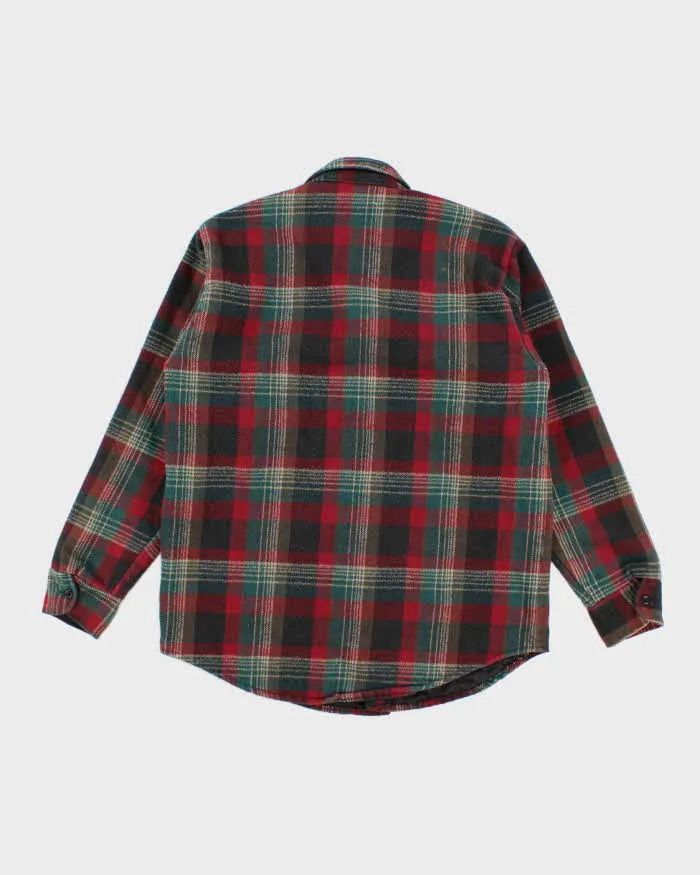 Vintage Men's Plaid Padded Over Shirt - M