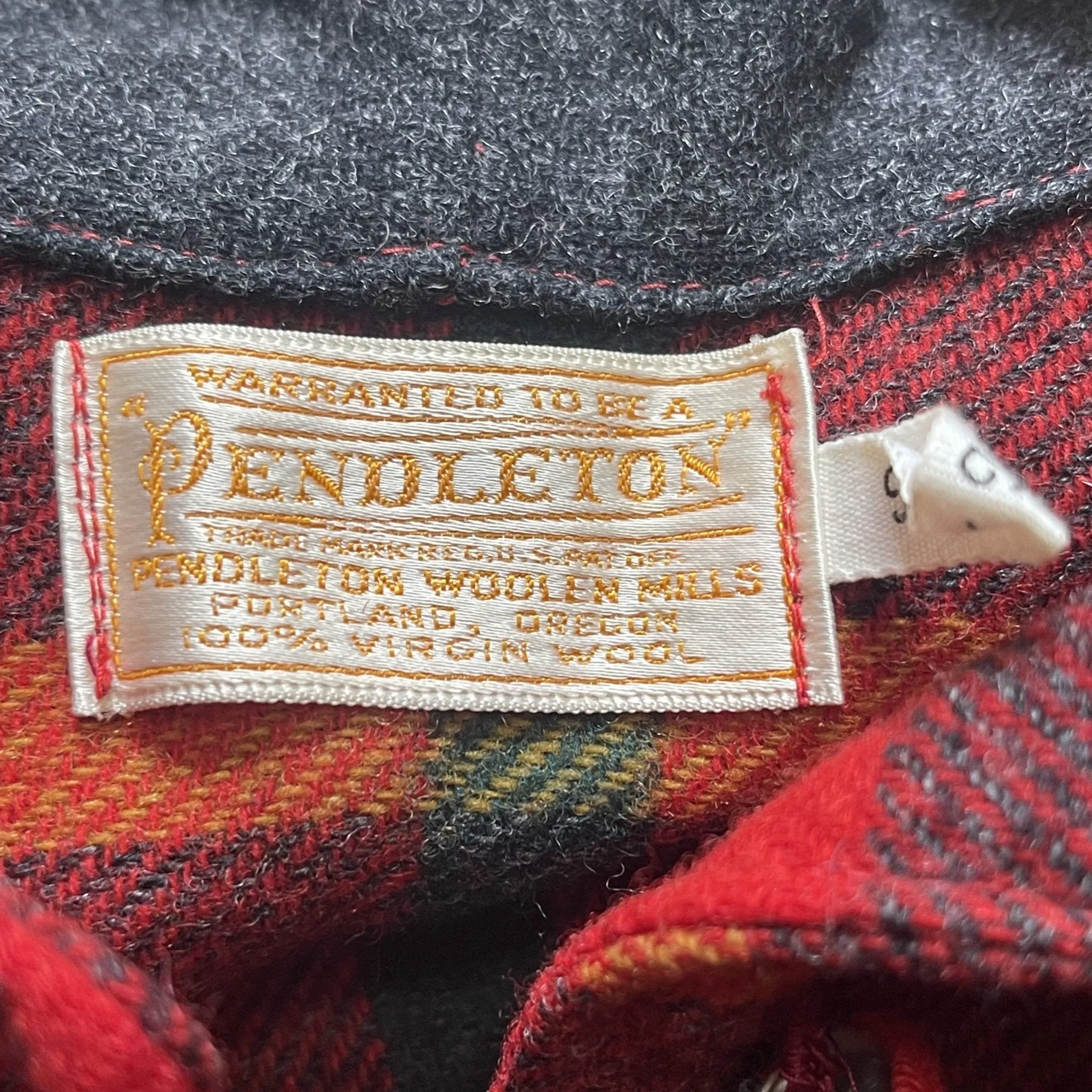 Vintage Wool Poncho in a Red Check Plaid by Pendleton. Fall and Winter Outerwear. Countryside Chic.