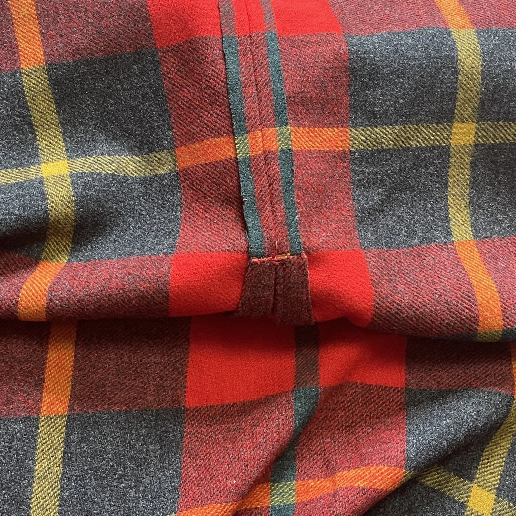 Vintage Wool Poncho in a Red Check Plaid by Pendleton. Fall and Winter Outerwear. Countryside Chic.